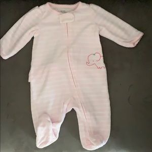 🍁Fleece baby girl footie